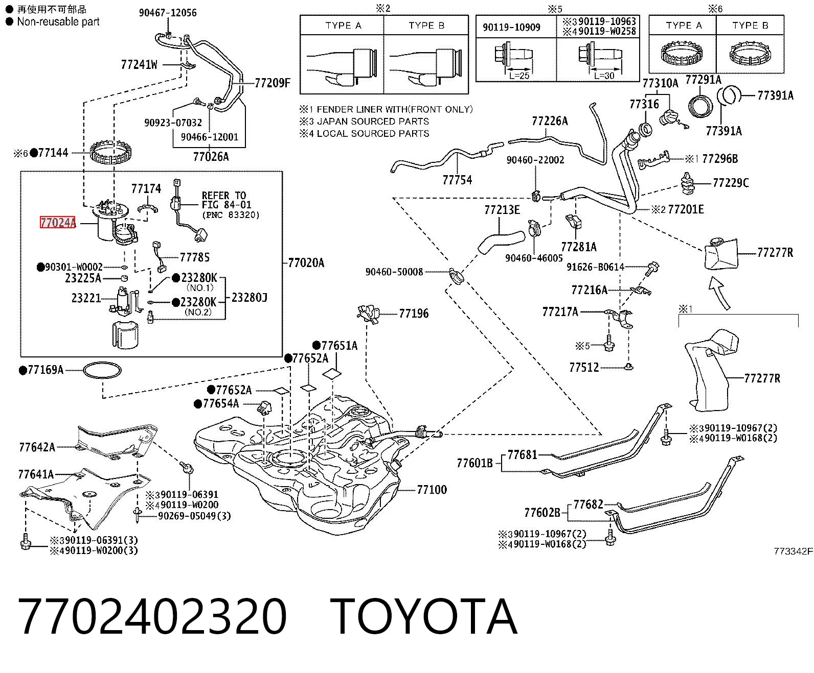 7702402320 Toyota