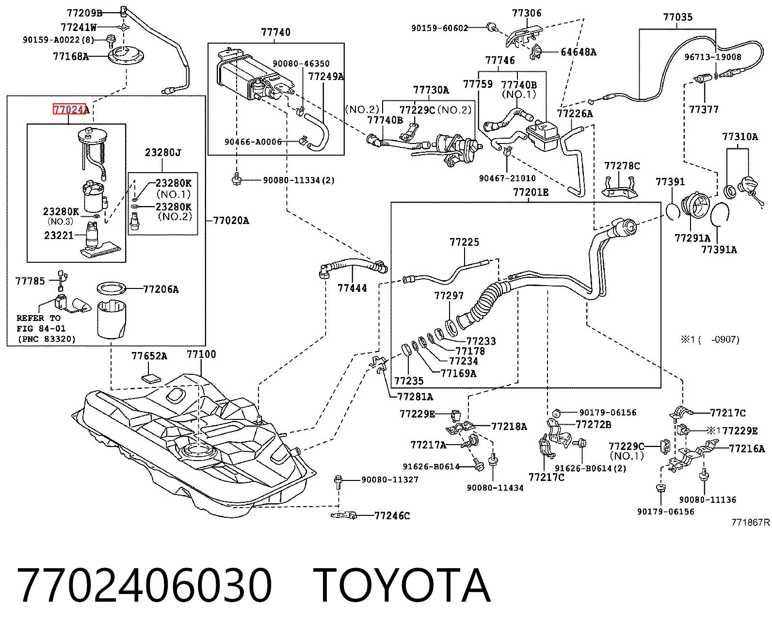 7702406030 Toyota Filtr paliwa