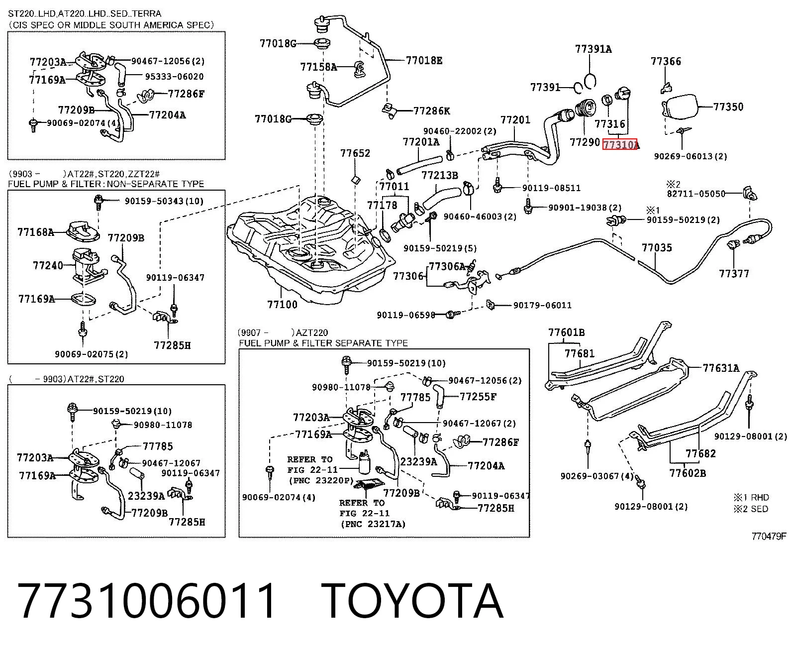 7731006011 Toyota