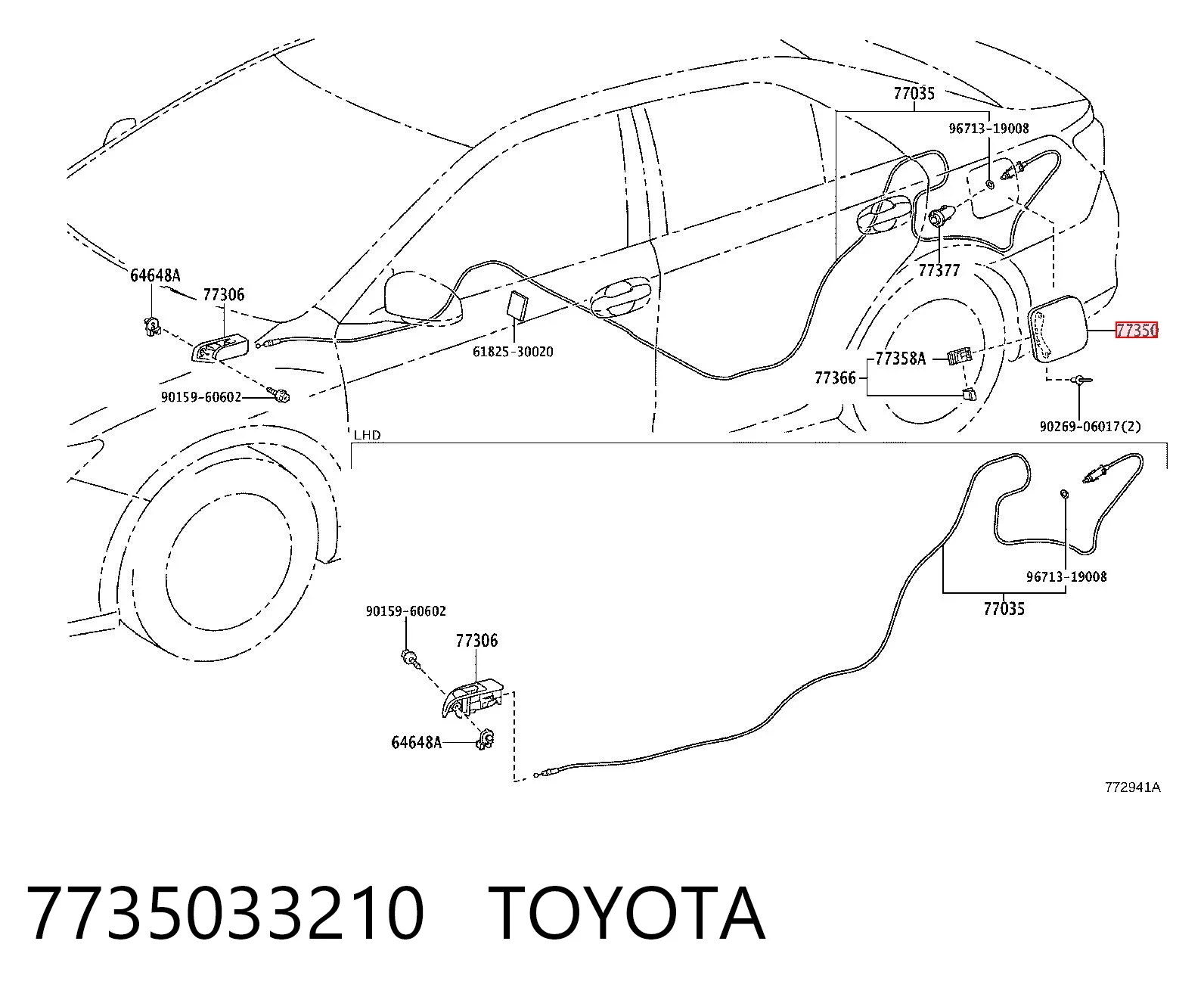 Kupić Klapka wlewu paliwa Toyota Camry V50 w dobrej cenie