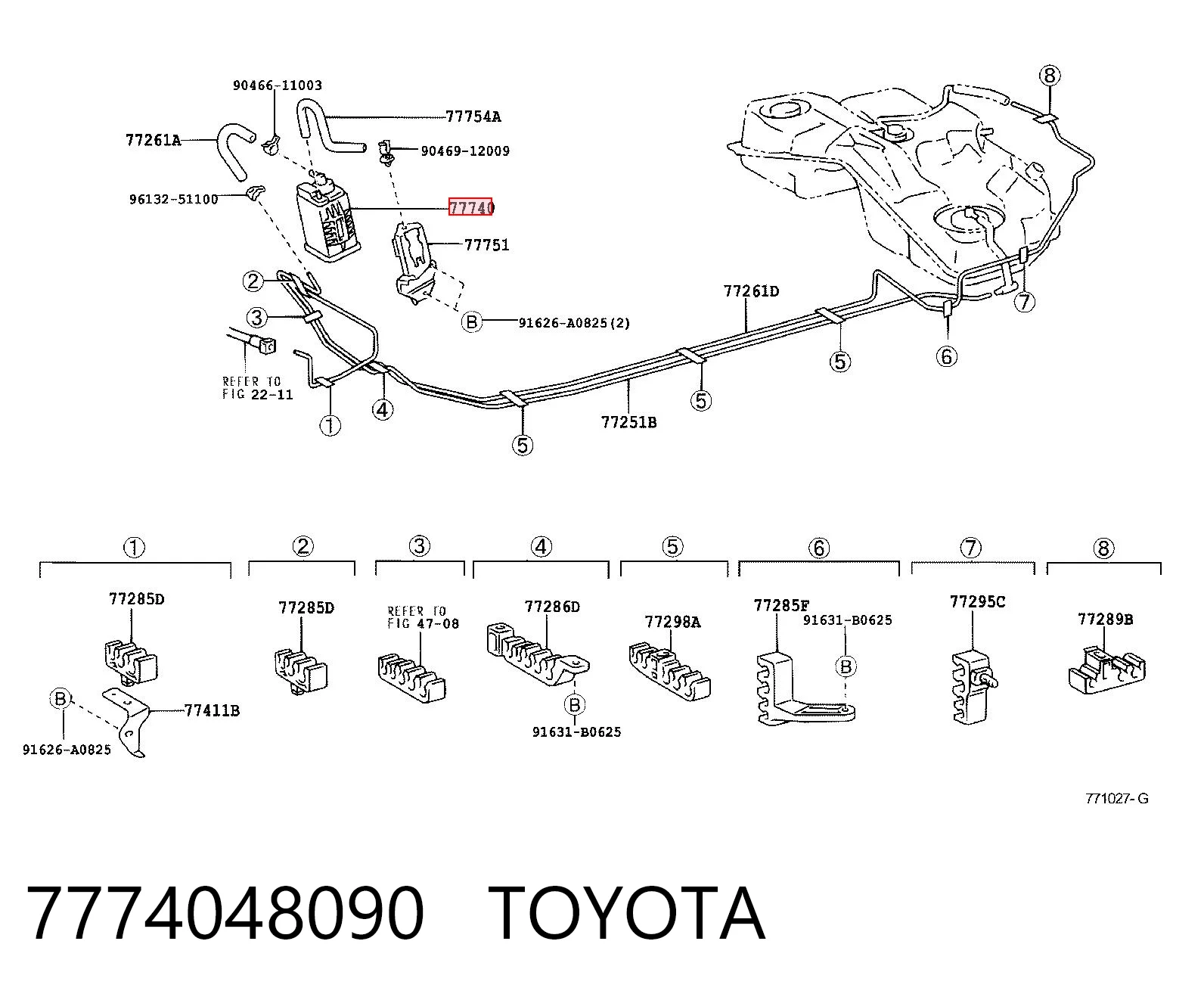 Kupić POCHŁANIACZ PAR PALIWA Toyota Camry V30 w dobrej cenie