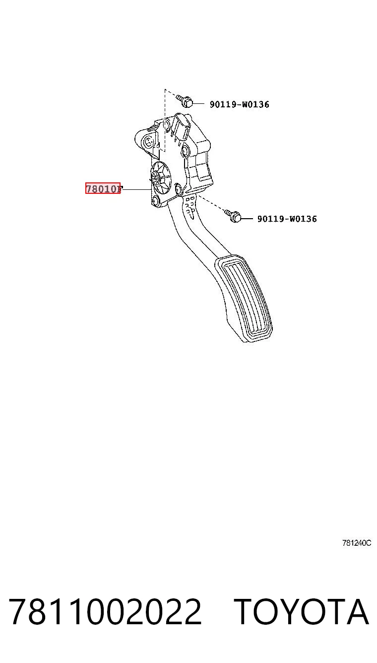 Pedał przyspieszenia (gazu) do Toyota Avensis III T27