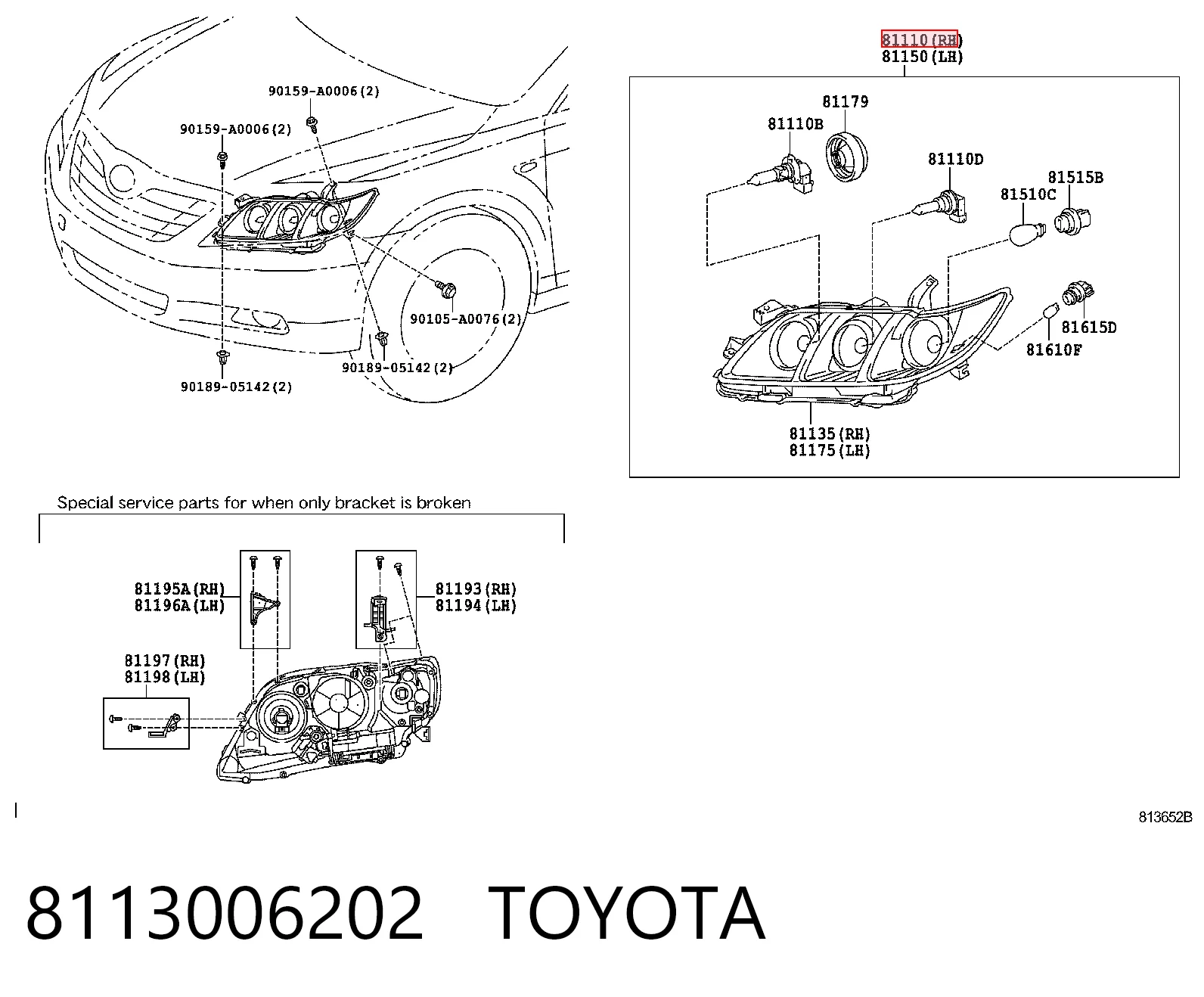 8113006202 Toyota