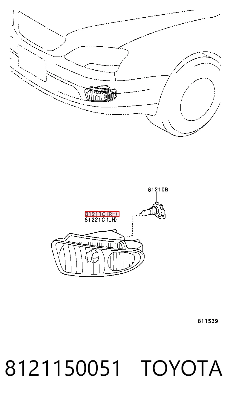Lampa przeciwmgielna lewa/prawa do Lexus LS UCF30