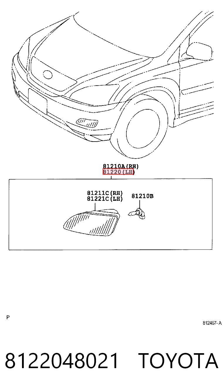 Lampa przeciwmgielna lewa Lexus RX 330/350 SUV (U3) (2003 - 2008) cena, od 94,69 USD