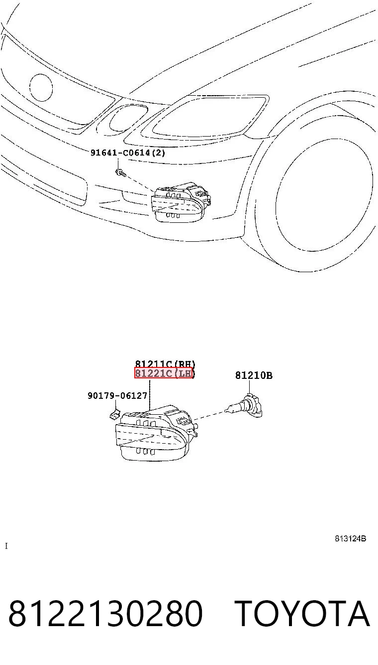 Lampa przeciwmgielna lewa do Lexus GS  S19