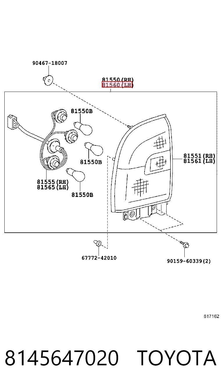 Lampa zespolona tylna lewa do Toyota RAV4 I XA