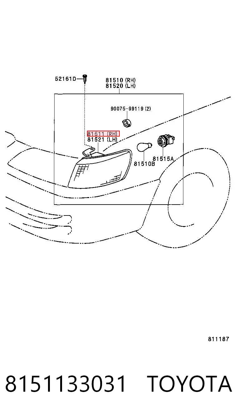 8151133031 Toyota