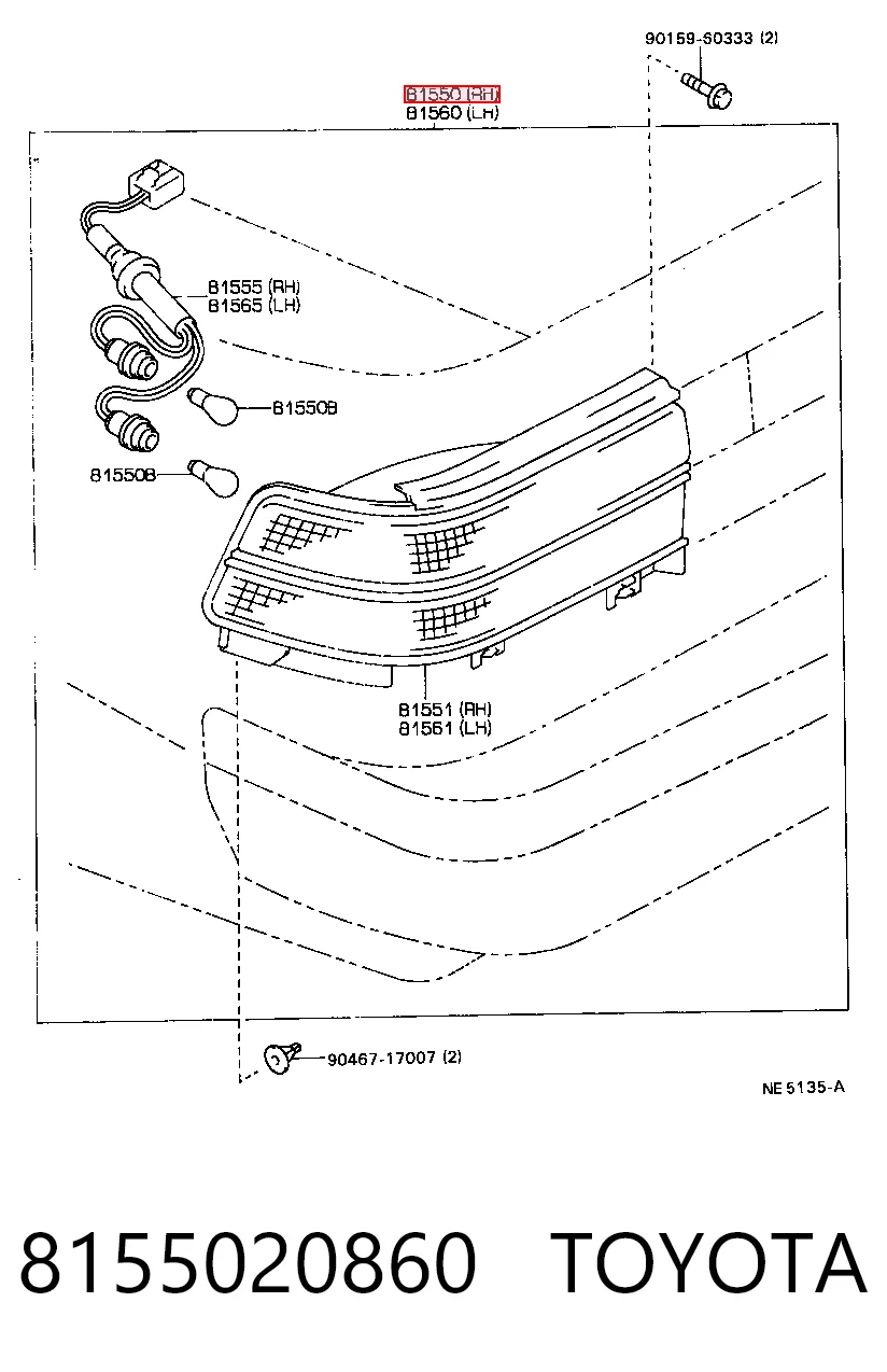 Kupić Lampa zespolona tylna prawa Toyota Carina II T17 w dobrej cenie