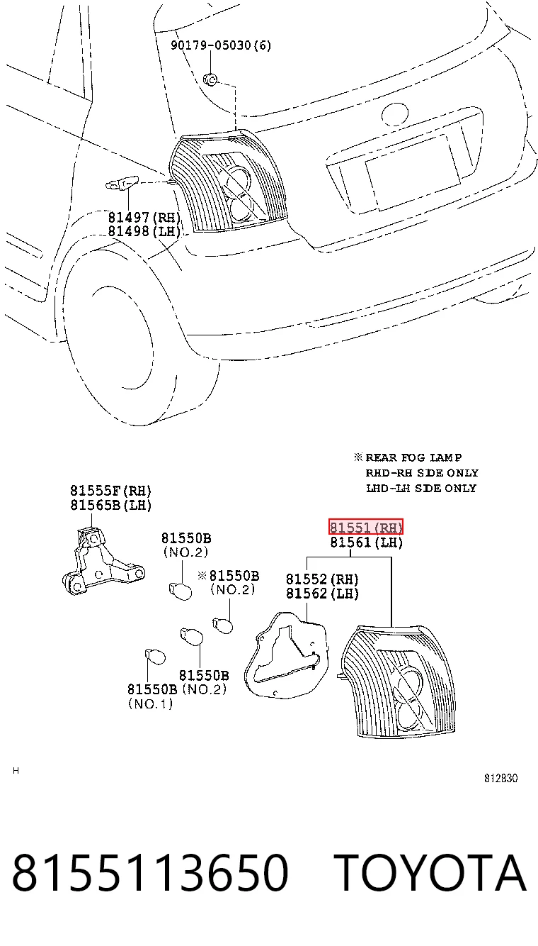 Do koszyka Lampa zespolona tylna prawa Toyota Corolla  E12U