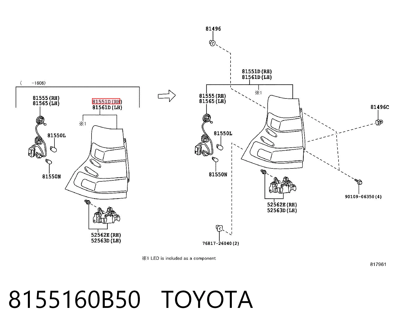 8155160B50 Toyota