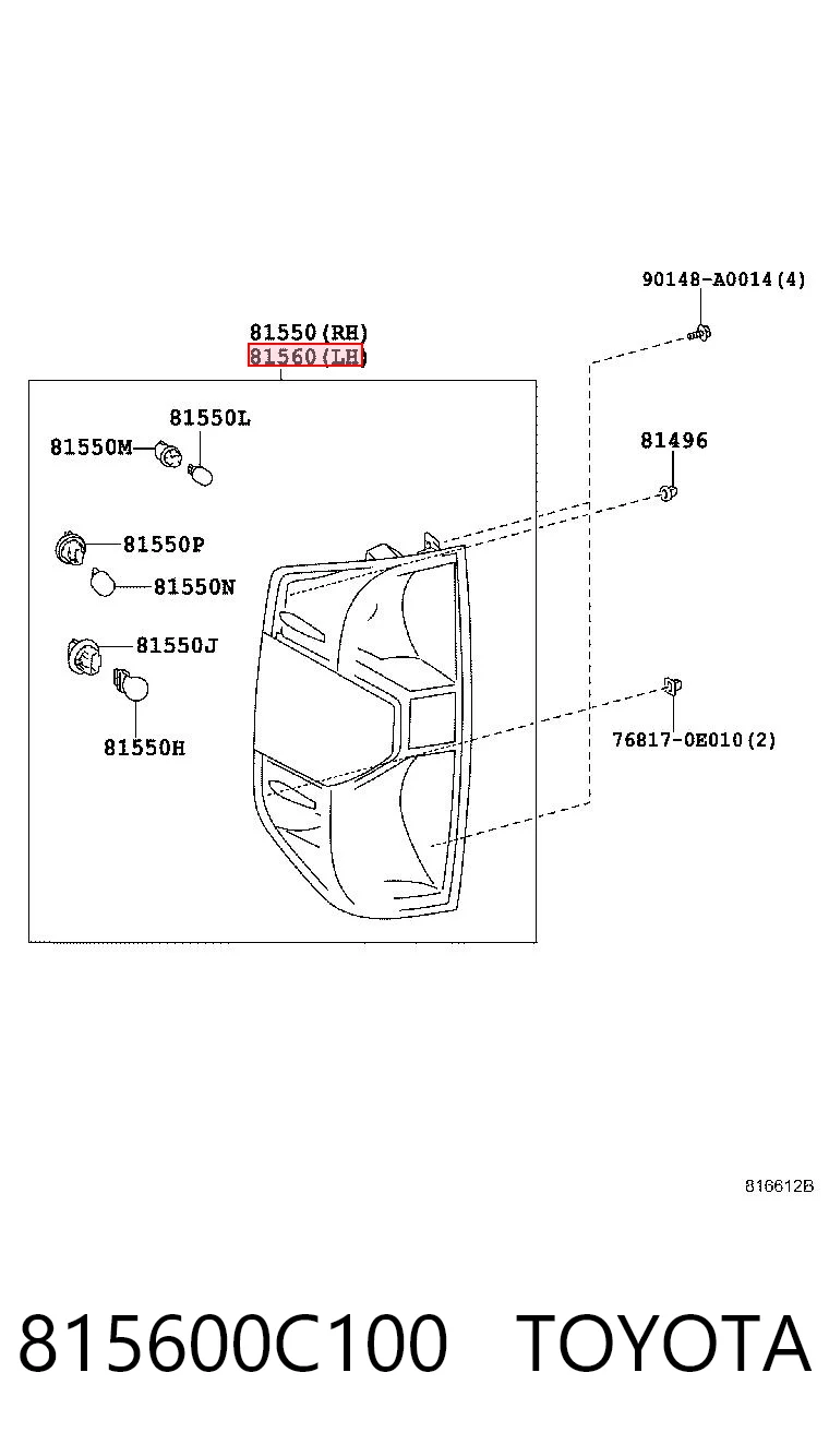 Lampa zespolona tylna lewa do Toyota Tundra  K5, K6