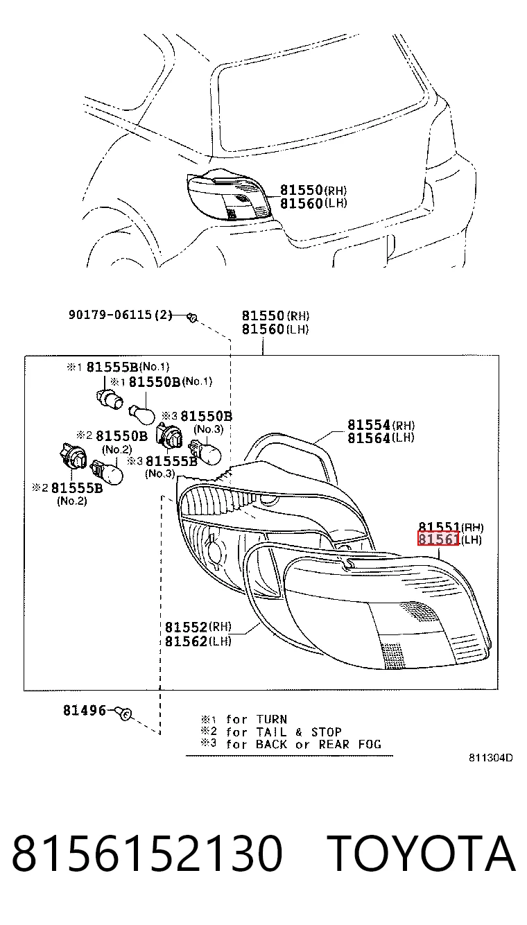 Do koszyka Lampa zespolona tylna lewa Toyota Yaris  P10