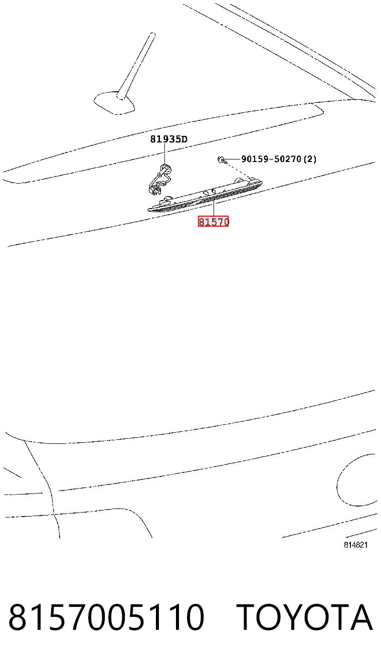 8157005110 Toyota Lampa stop tylna dodatkowa