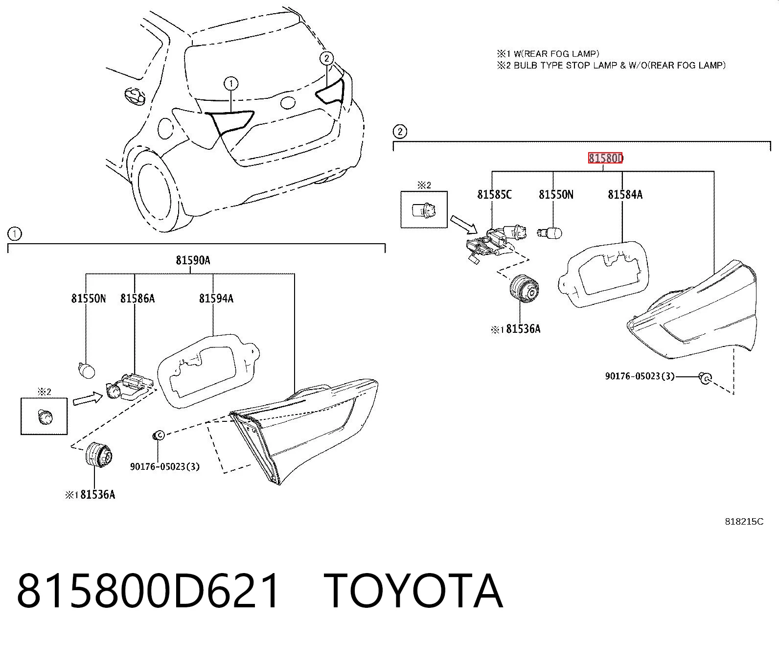 815800D621 Toyota
