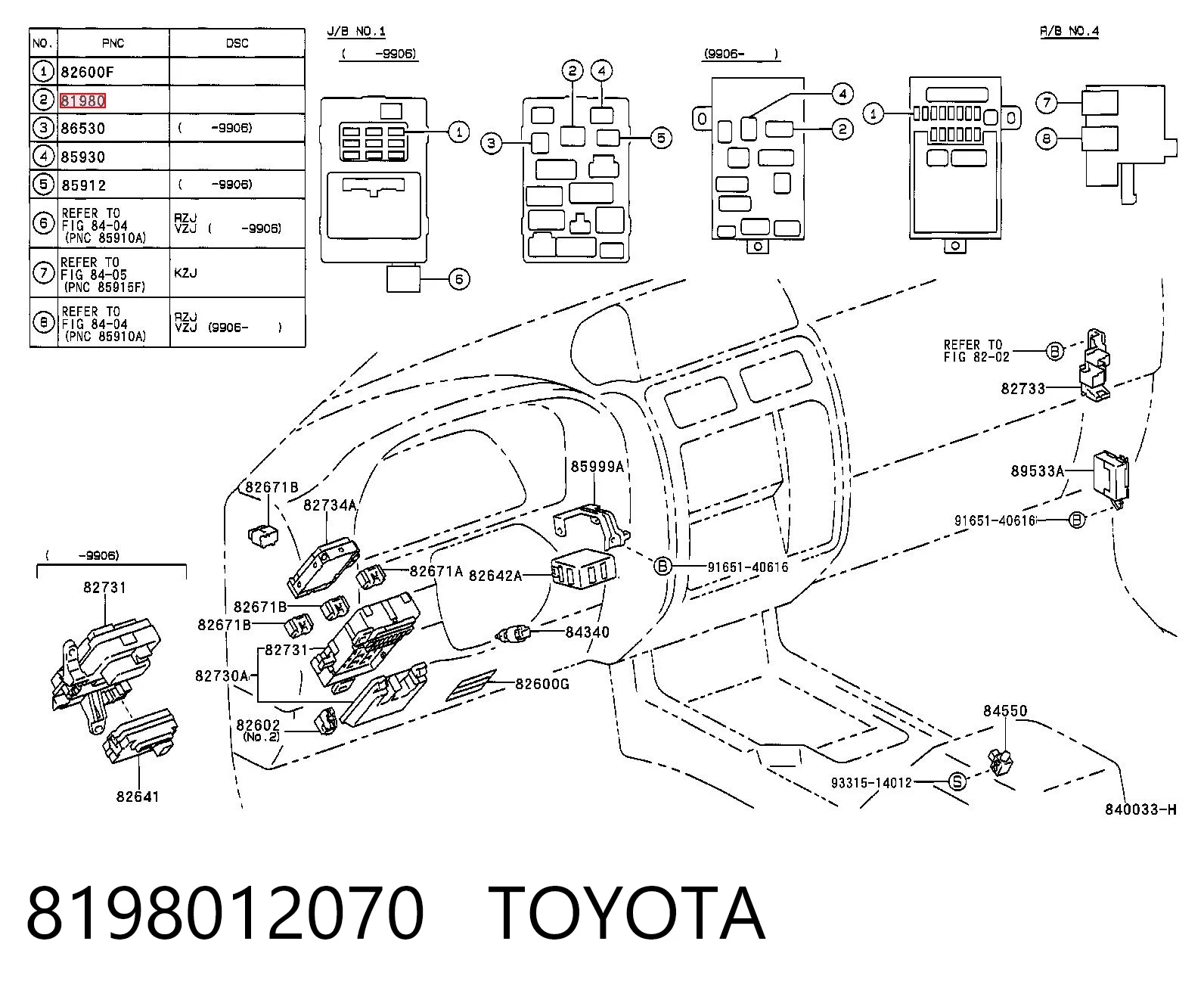 8198012070 Toyota