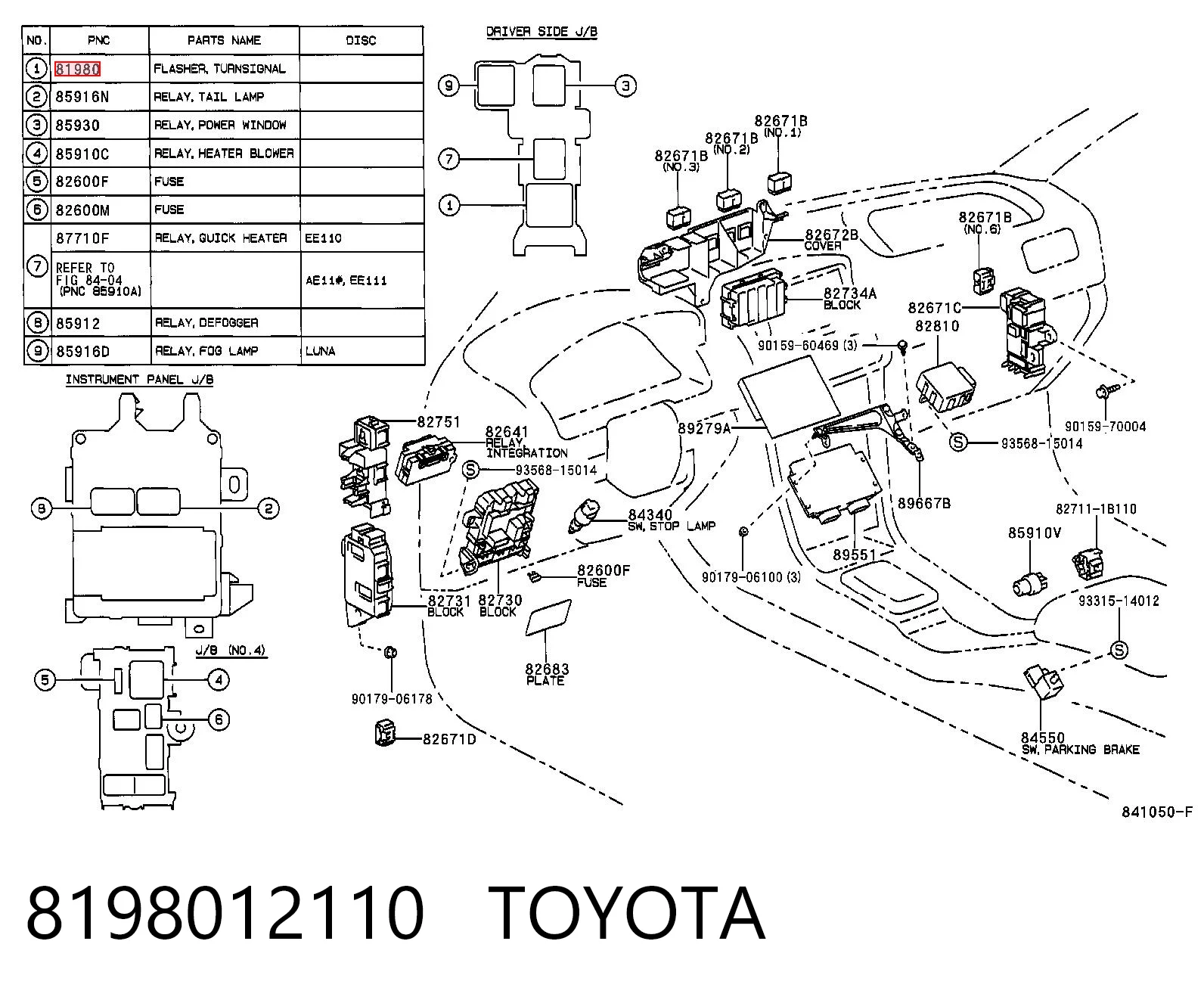 8198012110 Toyota