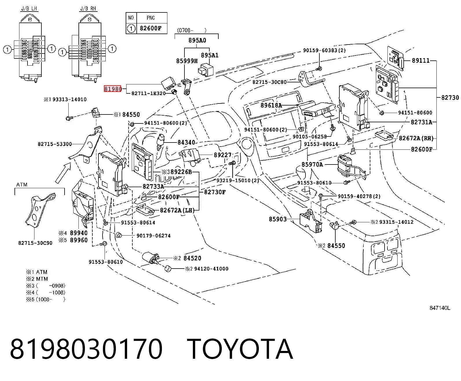 Do koszyka Przekaźnik kierunkowskazów Toyota Camry V V30