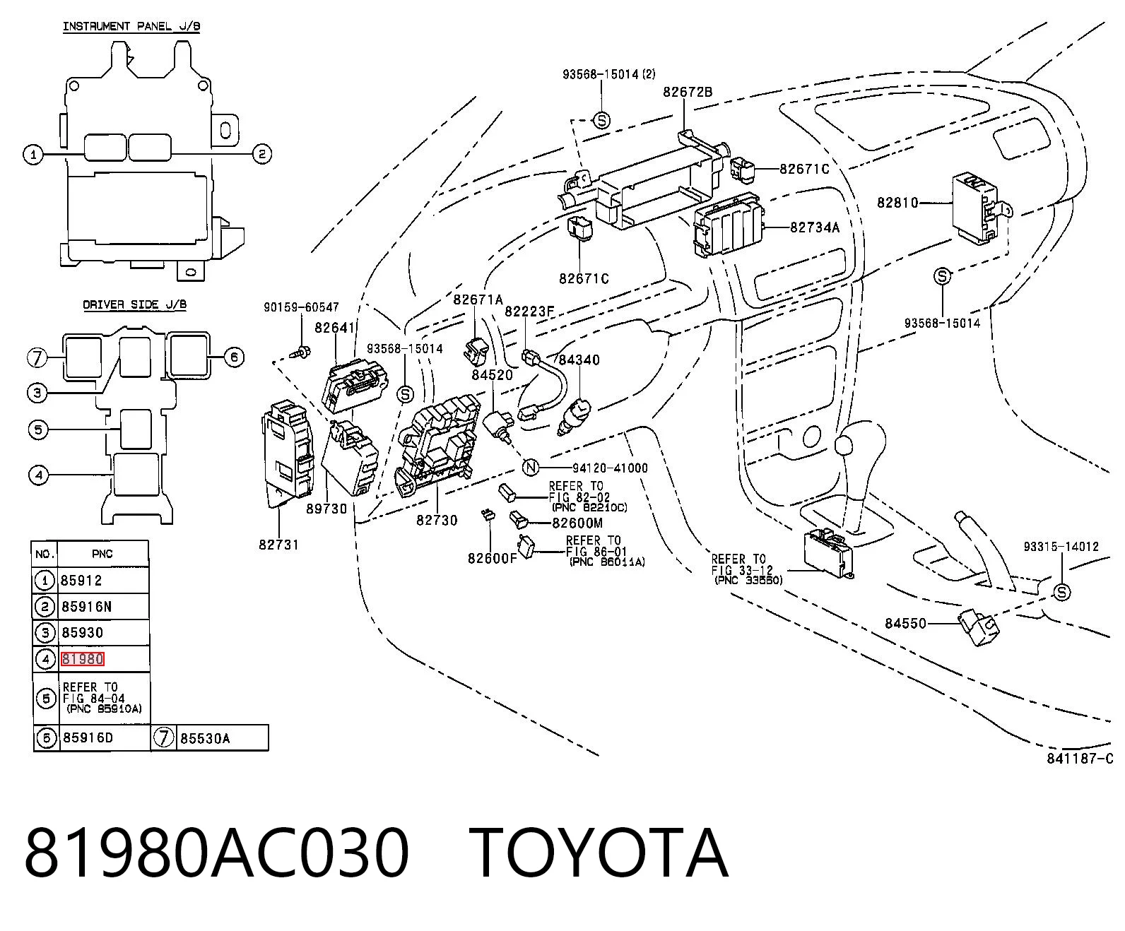 81980AC030 Toyota Przekaźnik kierunkowskazów