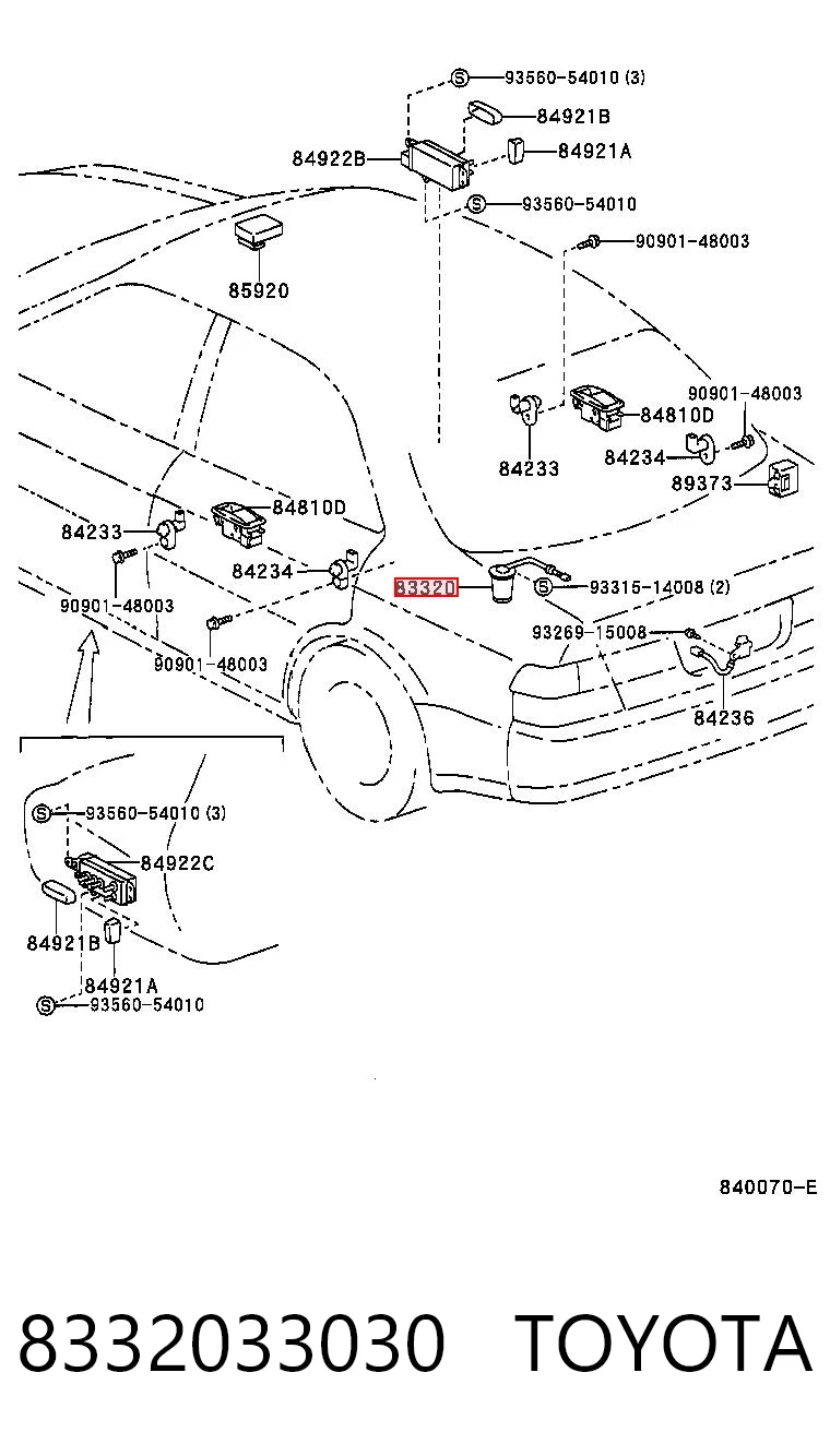 Czujnik poziomu paliwa w zbiorniku do Toyota Camry IV V20