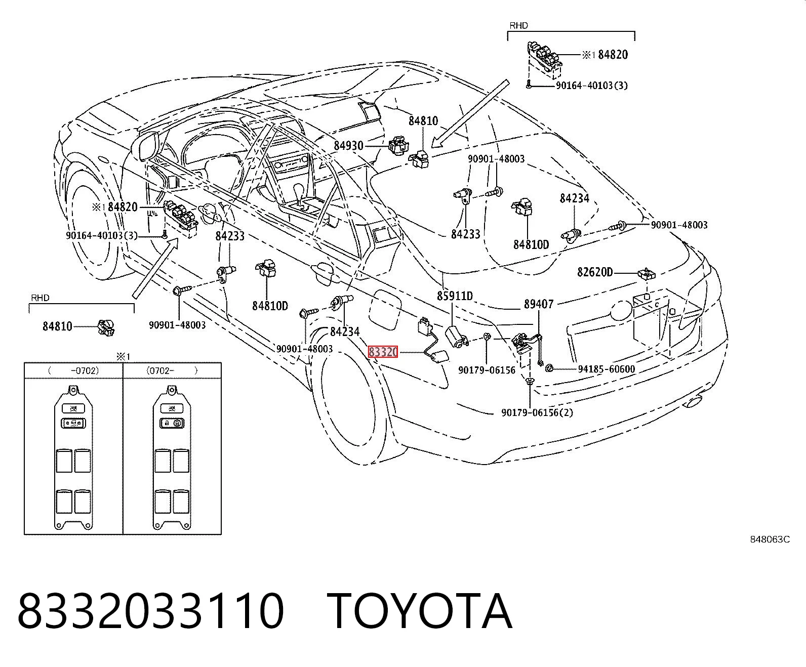 8332033110 Toyota Czujnik poziomu paliwa w zbiorniku