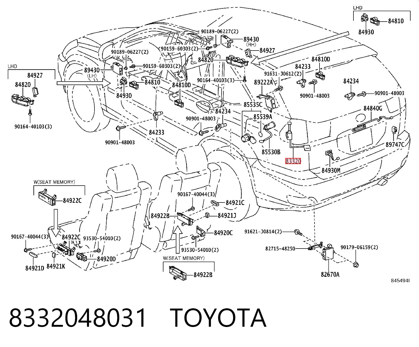 8332048031 Toyota Czujnik poziomu paliwa w zbiorniku
