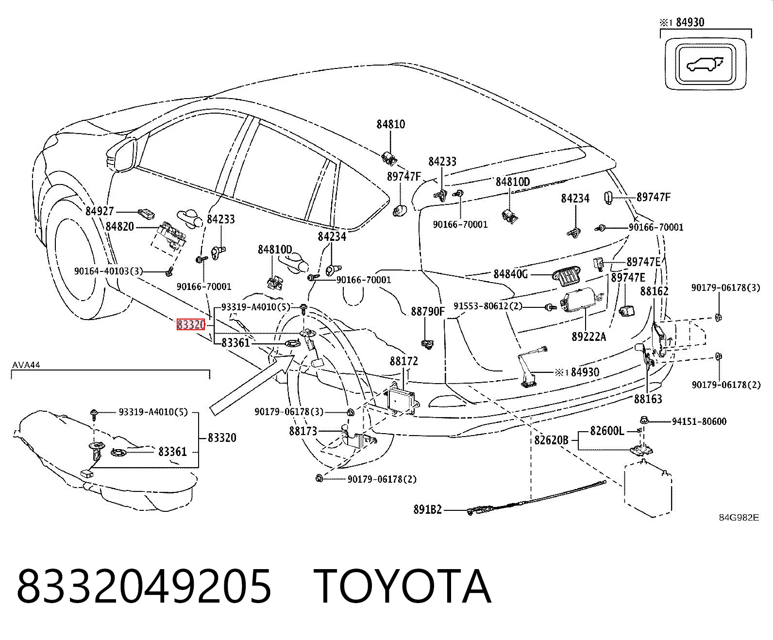 8332049205 Toyota Czujnik poziomu paliwa w zbiorniku