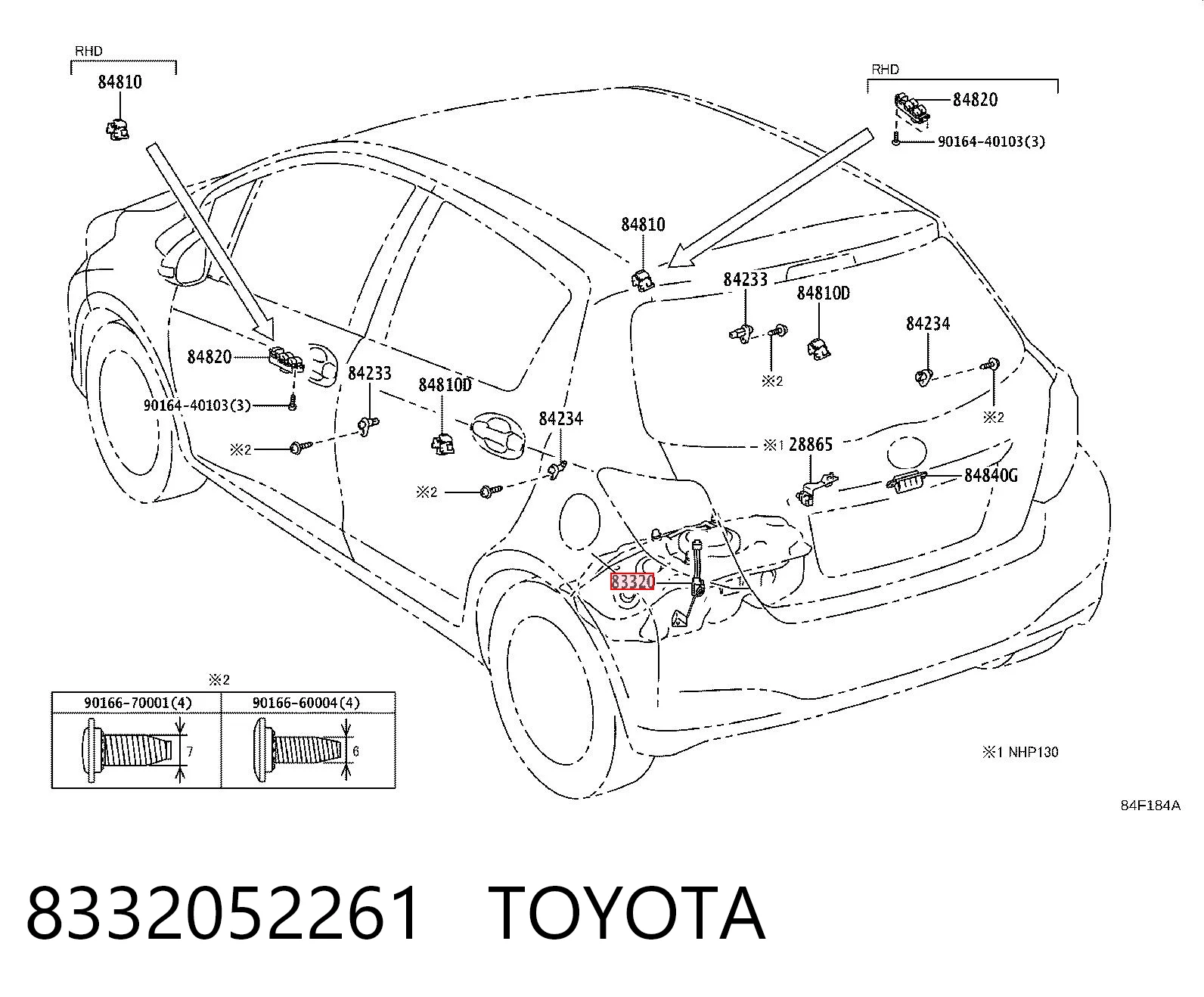 8332052261 Toyota Czujnik poziomu paliwa w zbiorniku