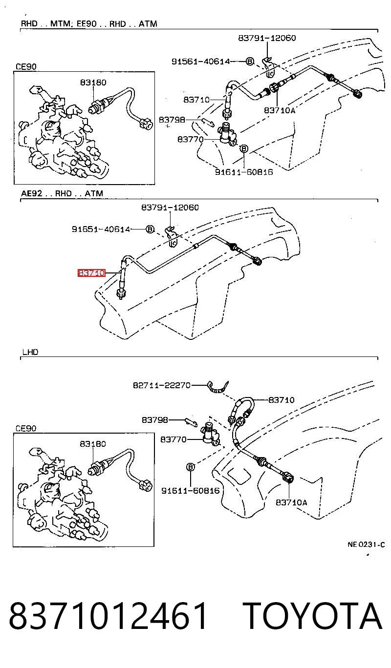 8371012461 Toyota