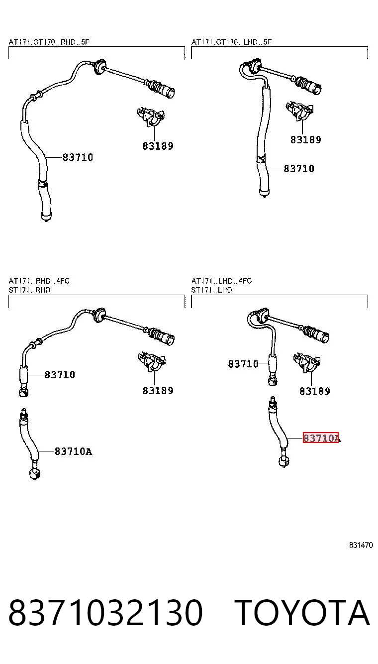 Linka prędkościomierza do Toyota Camry V2