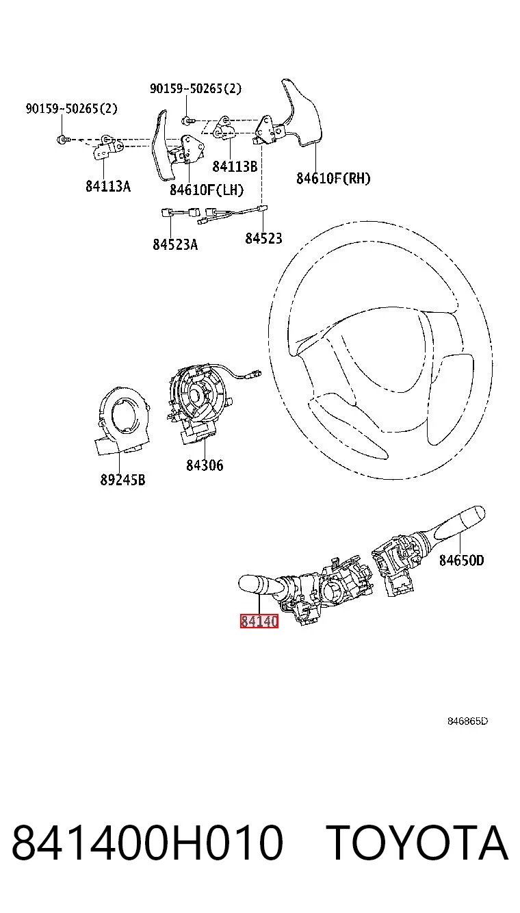 841400H010 Toyota Przełącznik zespolony lewy