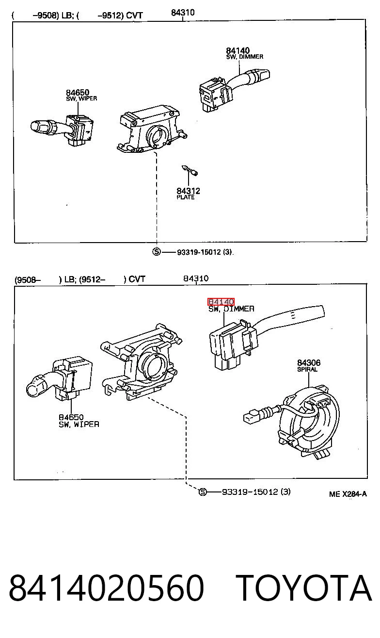 8414020560 Toyota Przełącznik zespolony lewy