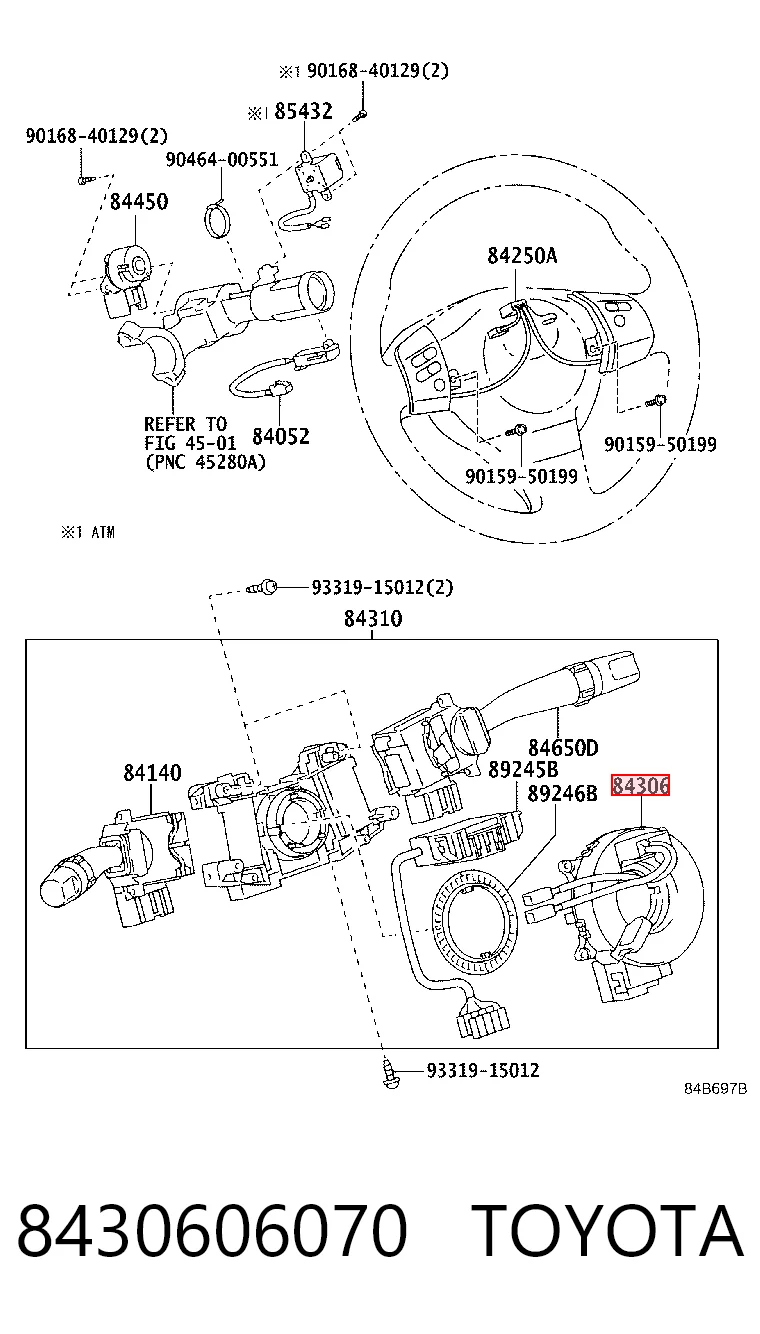 Pierścień kontaktowy AIRBAG, taśma kierownicy  Toyota Land Cruiser PRADO ASIA