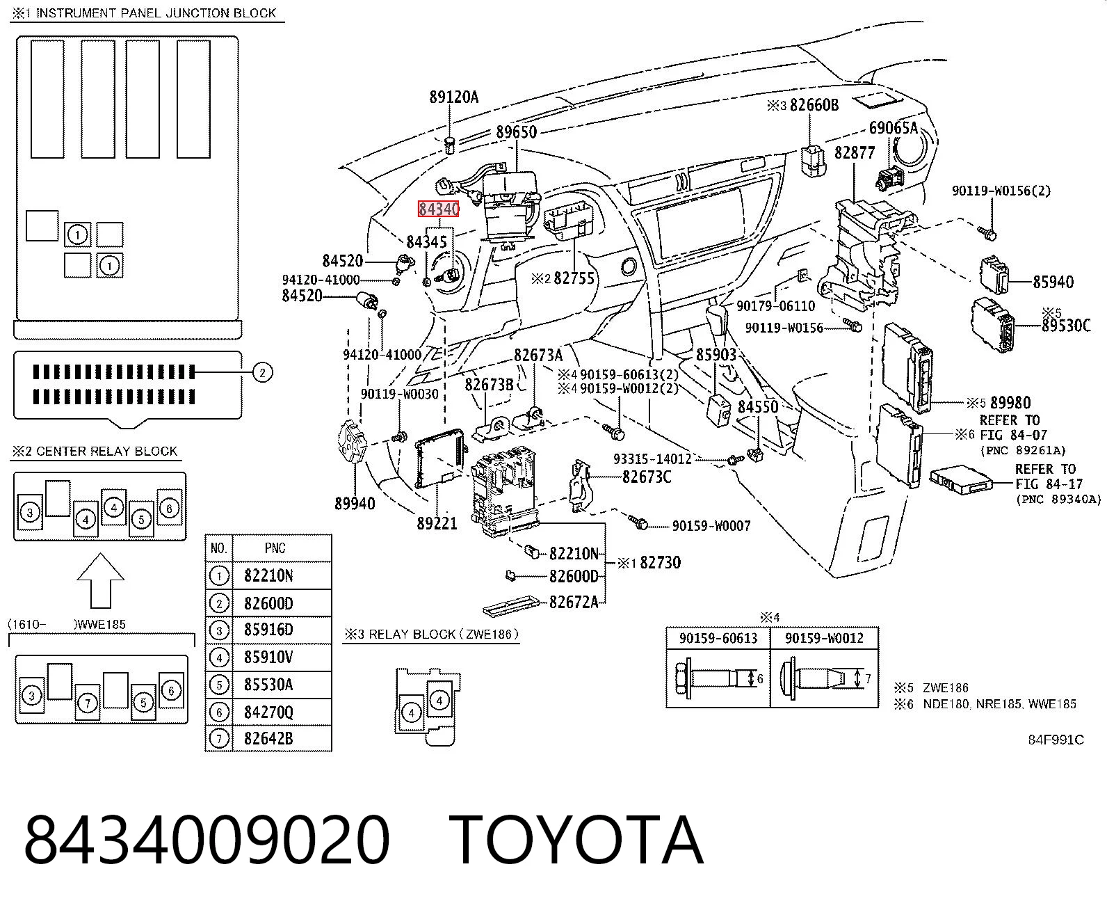 8434009020 Toyota Czujnik włącznika świała stop