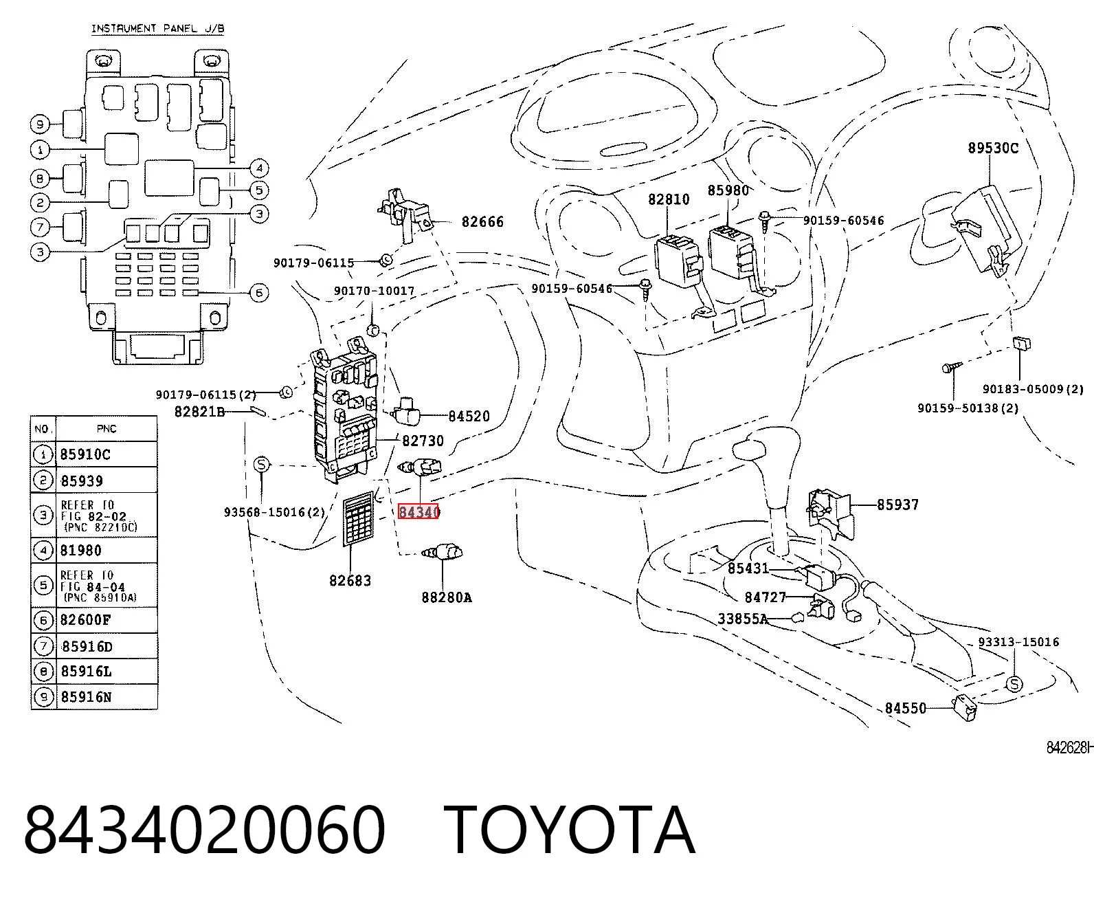 Czujnik włącznika świała stop Toyota Camry 3