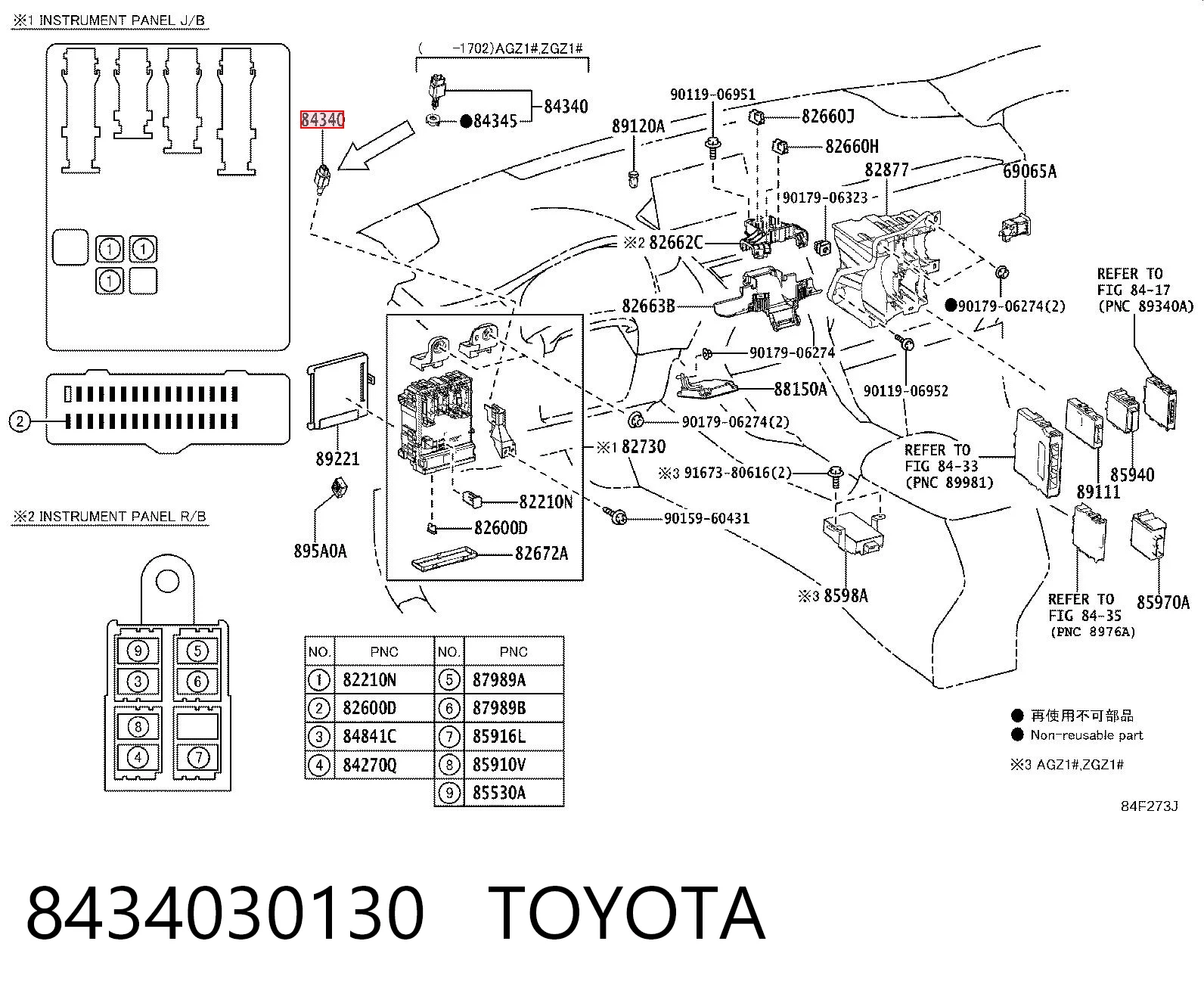 8434030130 Toyota Czujnik włącznika świała stop