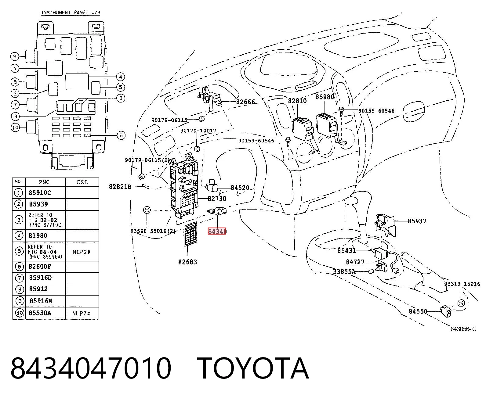  Czujnik włącznika świała stop Toyota Picnic 