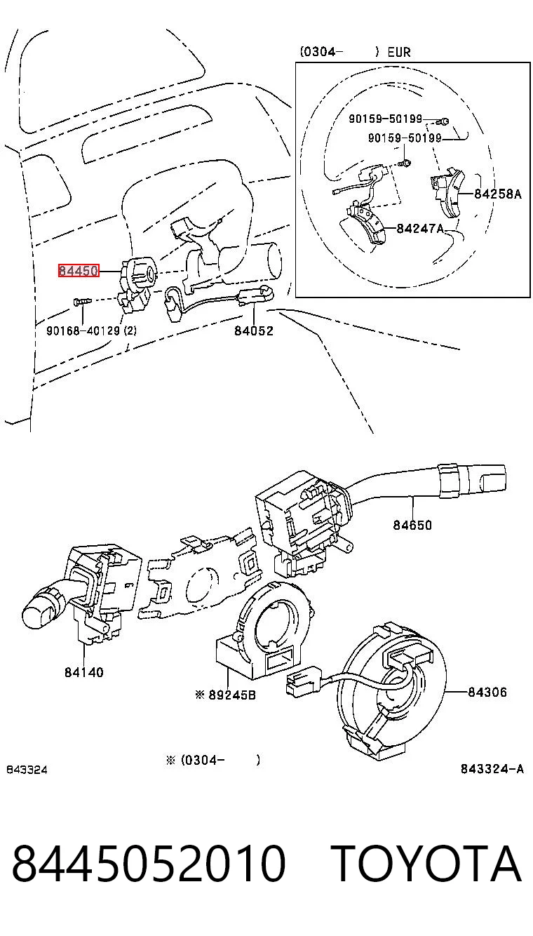 8445052010 Toyota Kostka stacyjki zapłonowej