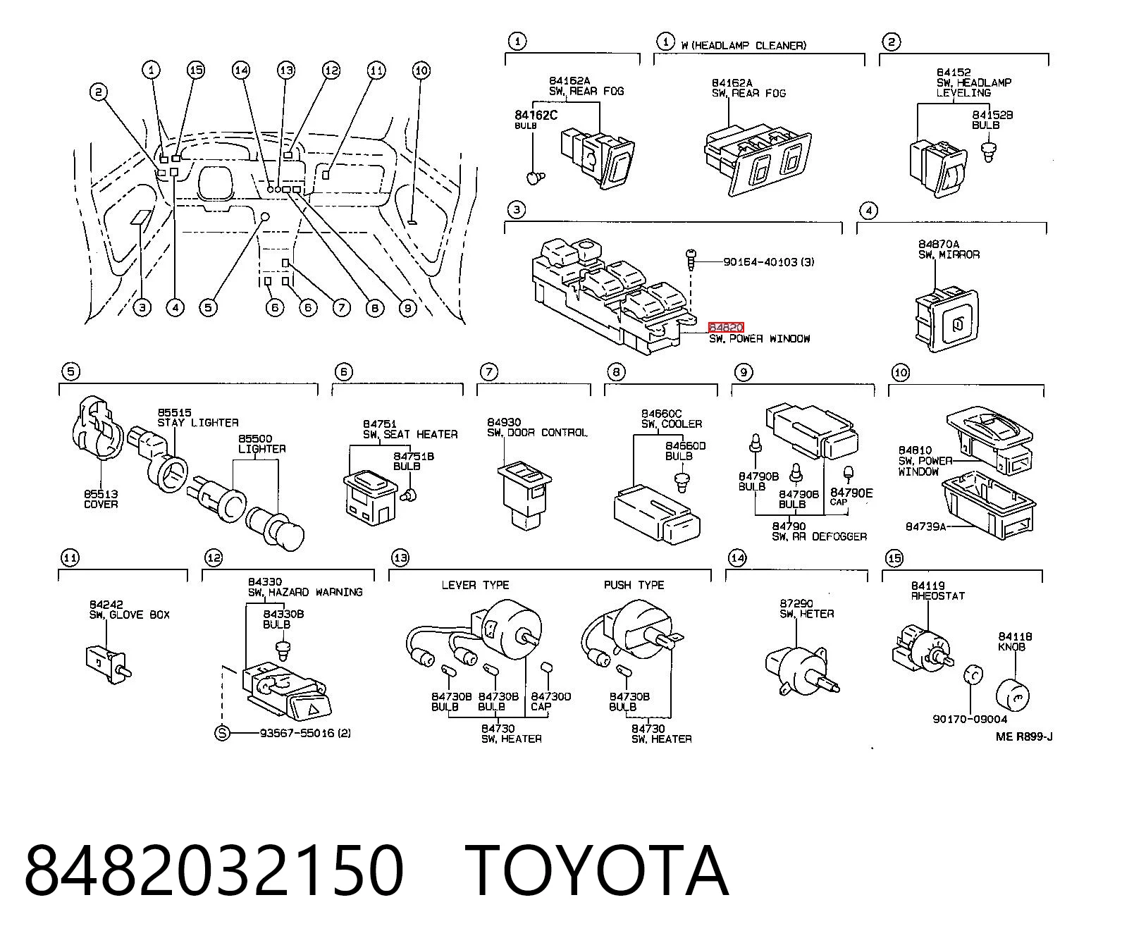 Mechanizm podnoszenia szyby drzwi przednich lewych do Toyota Camry II V2