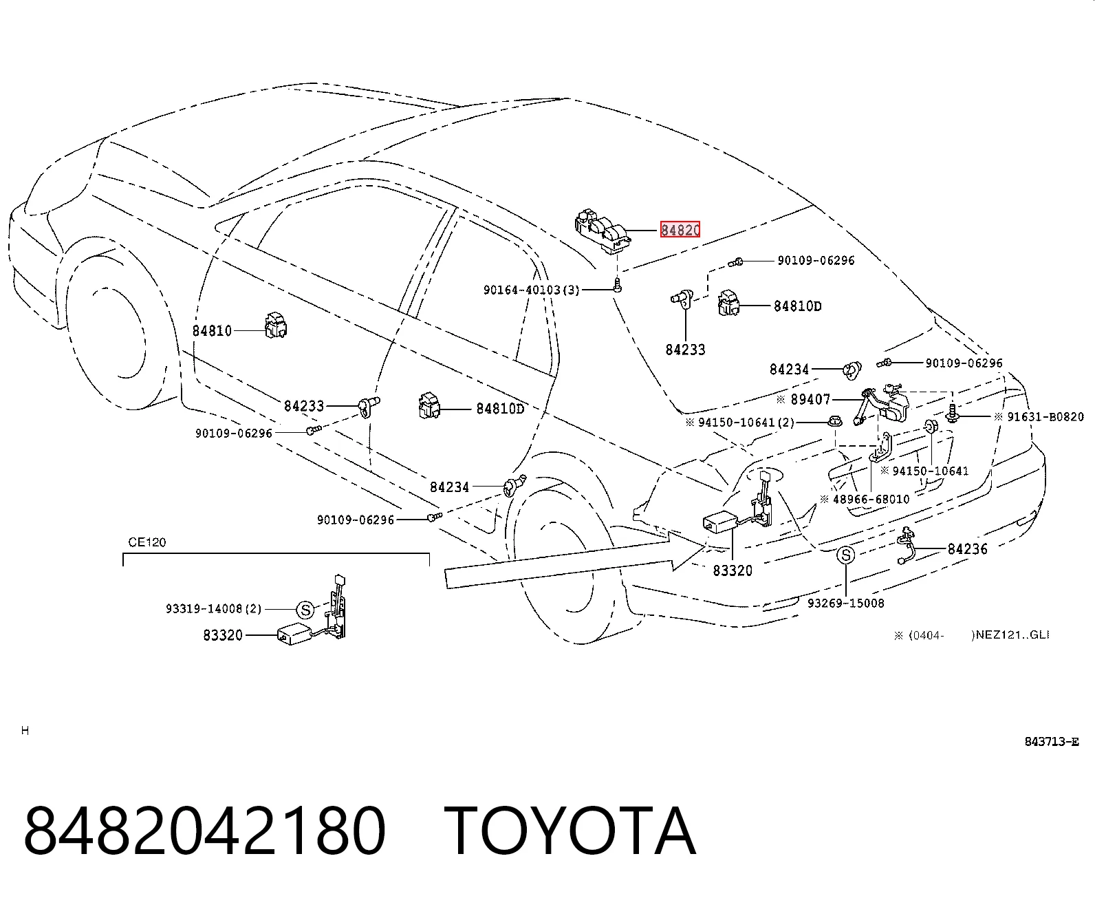 Panel przyciskowy sterowania podnośnikiem szyb konsoli centralnej Toyota 8482042180 cena, od 76,62 USD
