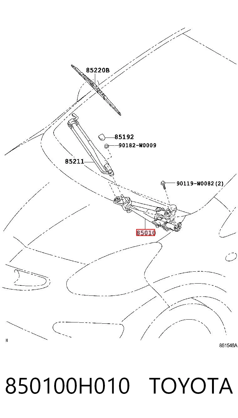 Mechanizm wycieraczek do Citroen C1 I PM, PN