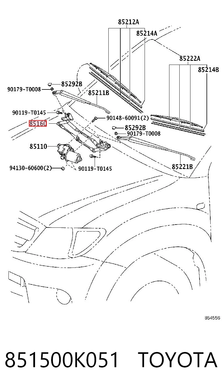 Kupić Mechanizm wycieraczek Toyota Hilux  KUN25 w dobrej cenie