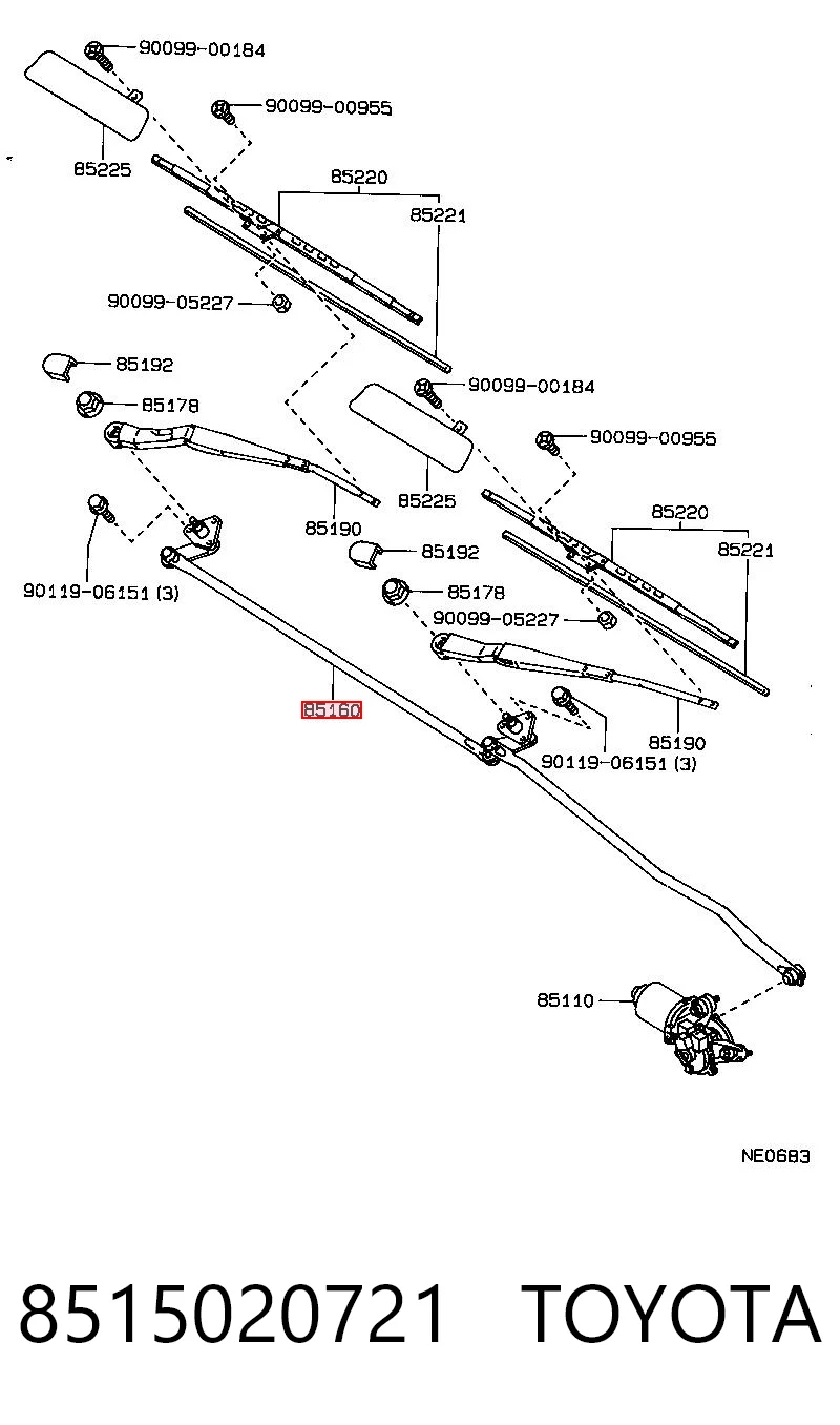 Kupić Mechanizm wycieraczek Toyota Carina II T17 w dobrej cenie