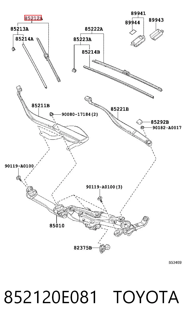 852120E081 Toyota