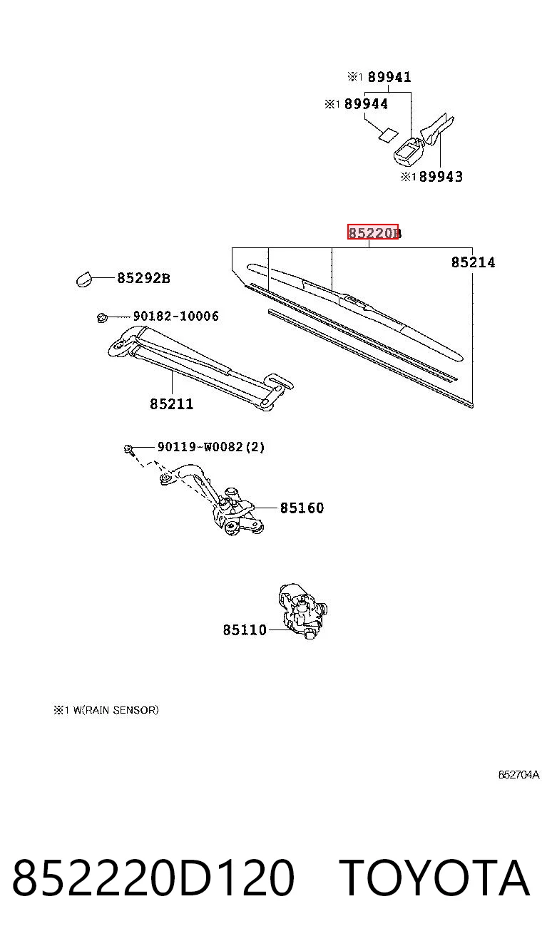 8250A418 Mitsubishi Pióro wycieraczki szyby przedniej kierowcy