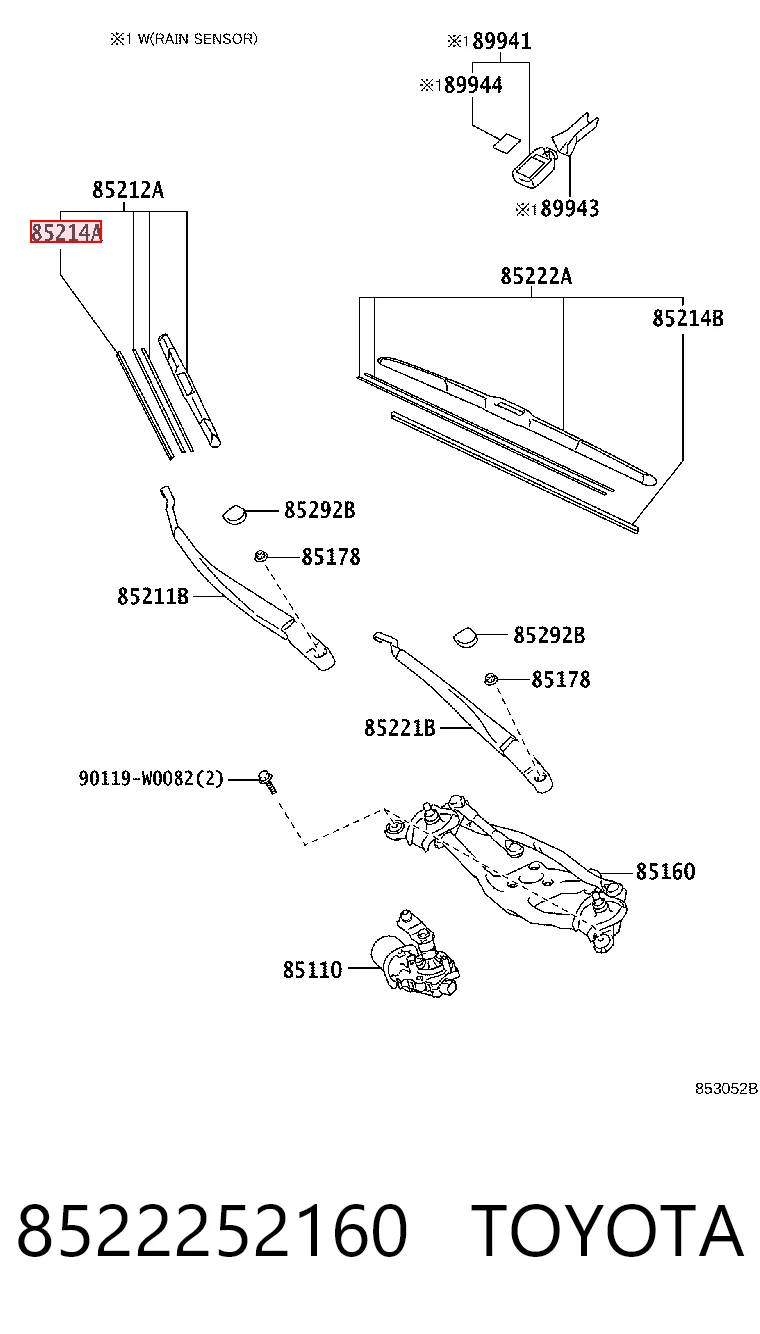 Pióro wycieraczki szyby tylnej Honda 76630TF0G02