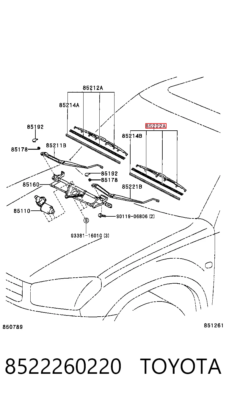 A0018202945 Mercedes Pióro wycieraczki szyby przedniej kierowcy