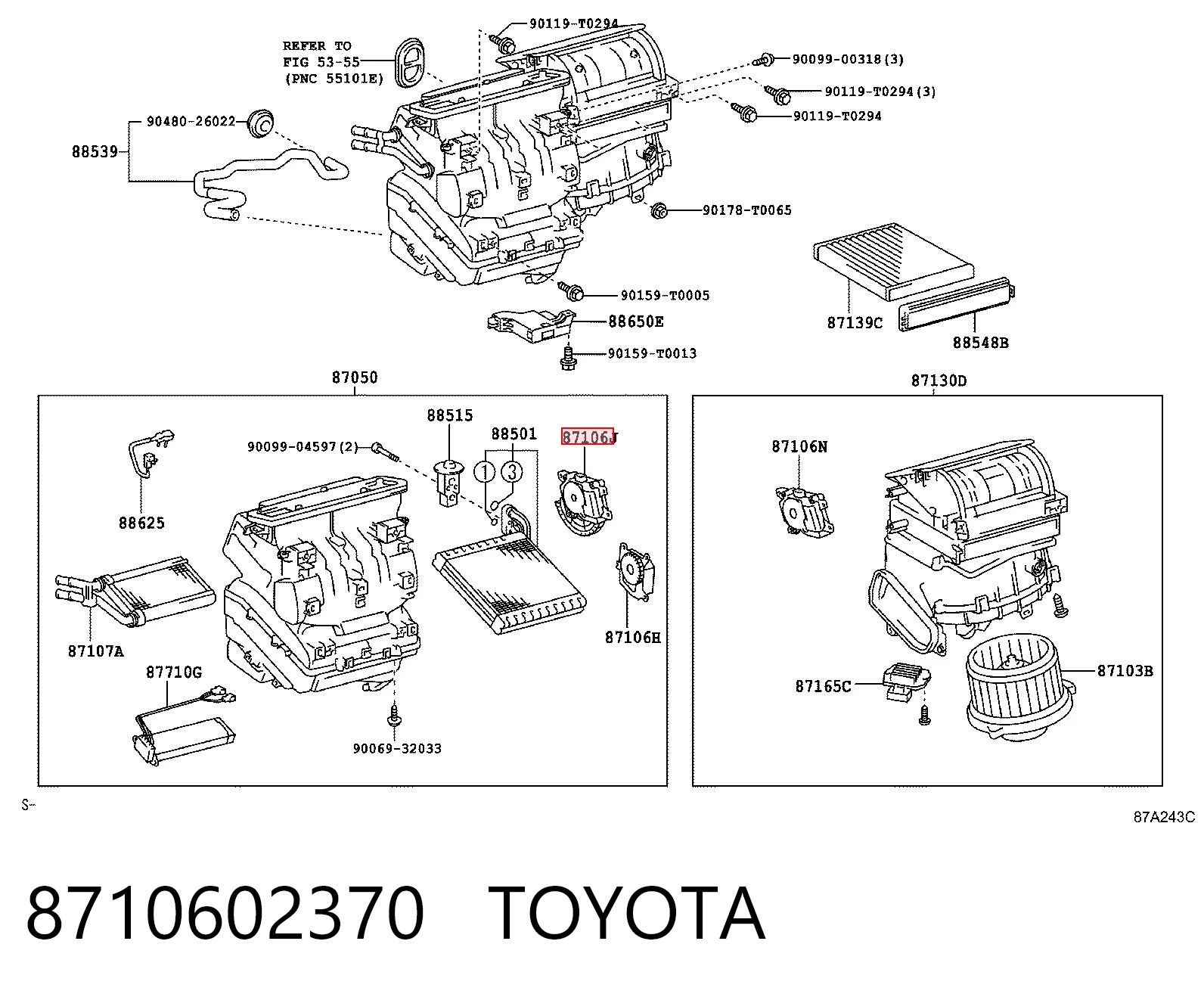 Silniczek klapy nagrzewnicy do Toyota Avensis III T27