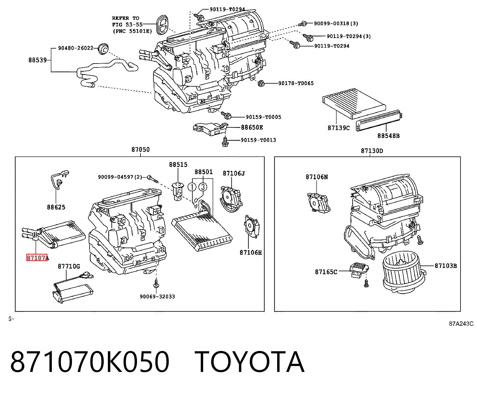 Chłodnica nagrzewnicy (ogrzewacza) do Toyota Hilux  KUN25