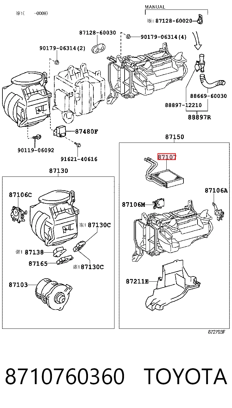 Chłodnica nagrzewnicy (ogrzewacza) do Toyota Land Cruiser J10